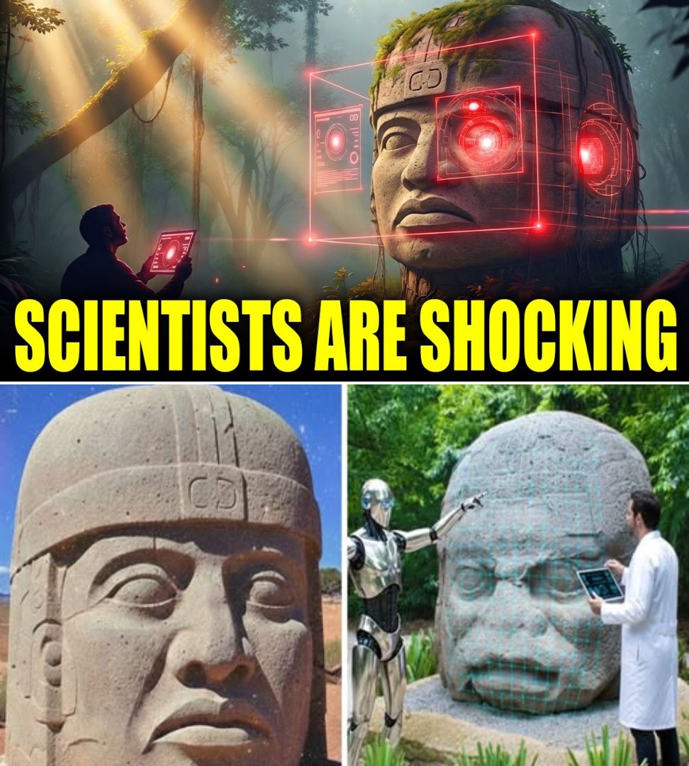 🚨 SHOCKING DISCOVERY: A New AI Scan of the Olmec Heads Reveals Something No One Expected 😳🗿