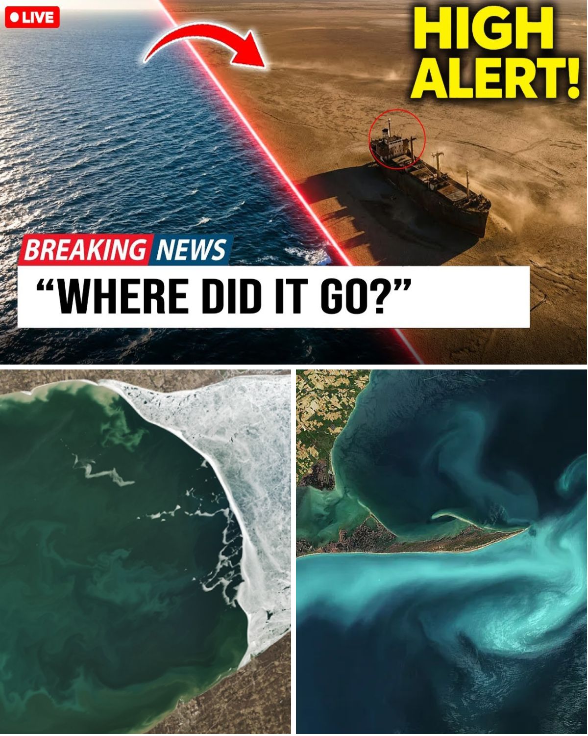 ๐โ ๏ธ Lake Erie shocked residents after water levels suddenly dropped, exposing huge sections of the lakebed that had been hidden for decades.