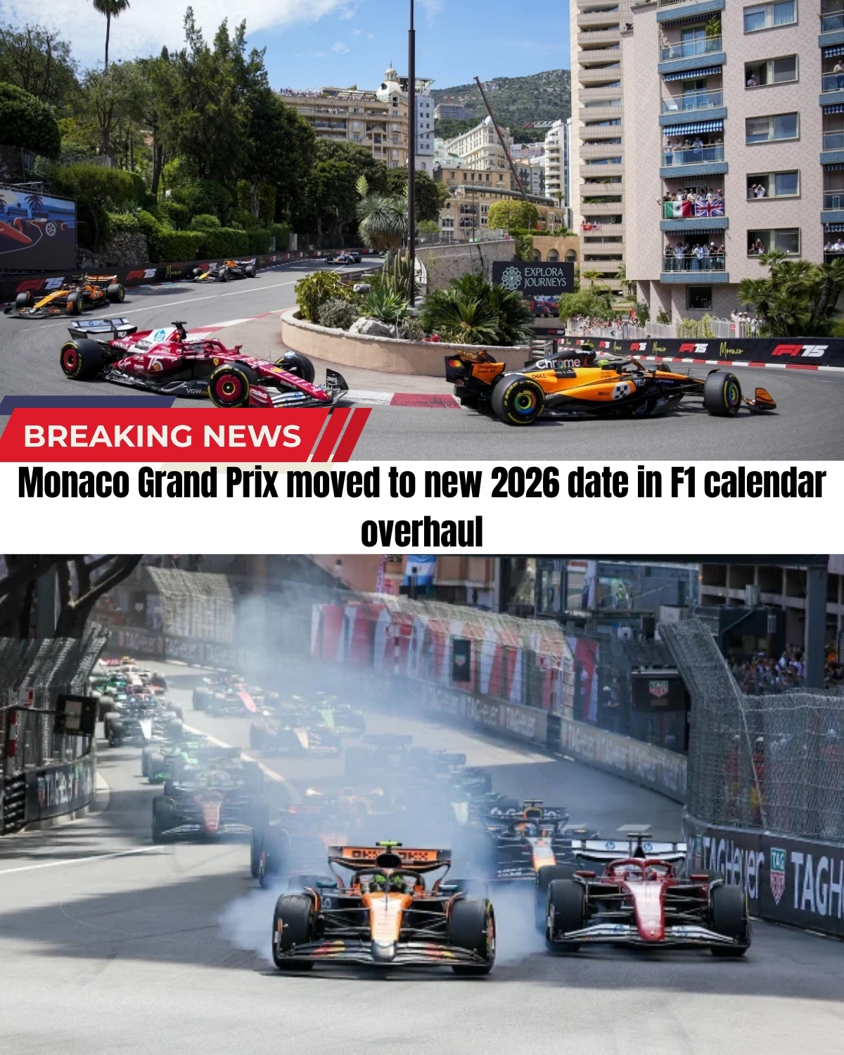 For nearly a century, the legendary Monaco Grand Prix has held a sacred, unbreakable slot in late May—until NOW! 😱 In a massive, unprecedented calendar shake-up for the 2026 season, the sport’s iconic crown jewel has been aggressively stripped of its traditional date!