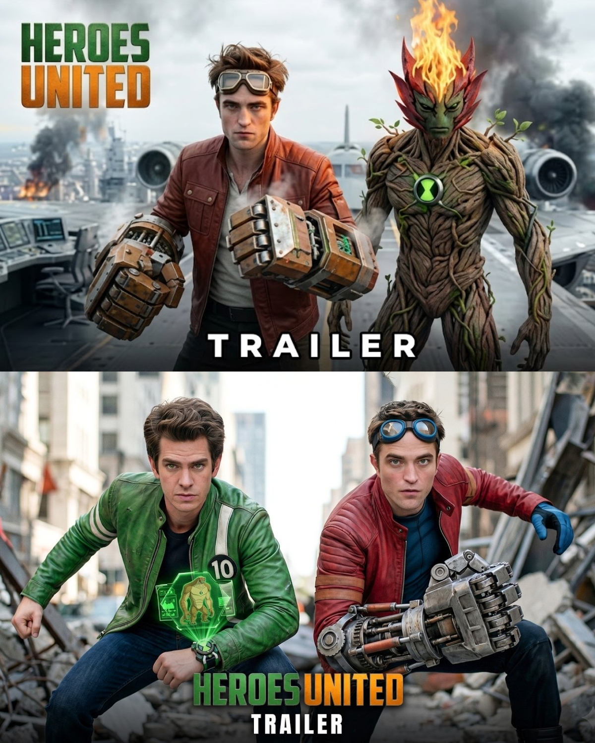 ยกLa industria del cine acaba de explotar! Se ha revelado el trรกiler conceptual de “Heroes United” y el elenco es, sencillamente, de otra galaxia: Andrew Garfield, Robert Pattinson y Jake Gyllenhaal juntos en una misma pantalla.