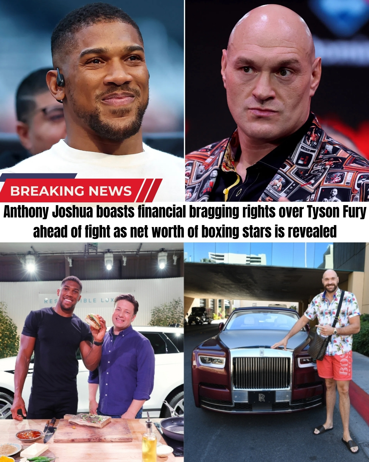 The winter 2026 war is ON! Anthony Joshua just landed a brutal blow straight to Fury’s wallet. 😱🥊 The Sunday Times Rich List exposed a massive wealth gap, completely destroying Fury’s savage “chinless” taunts.