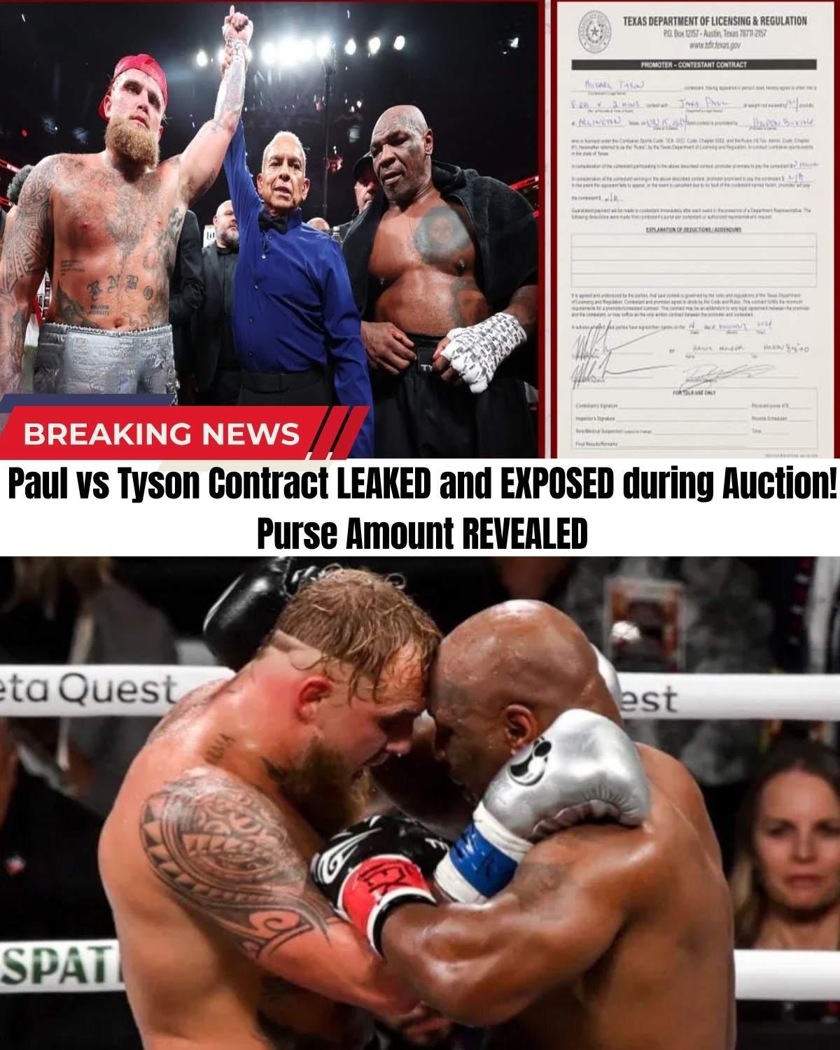 The boxing world has just been shaken by a massive security breach! 🥊 A high-stakes auction turned into a total disaster after the confidential fight contract between Logan Paul and Mike Tyson was accidentally exposed to the public!