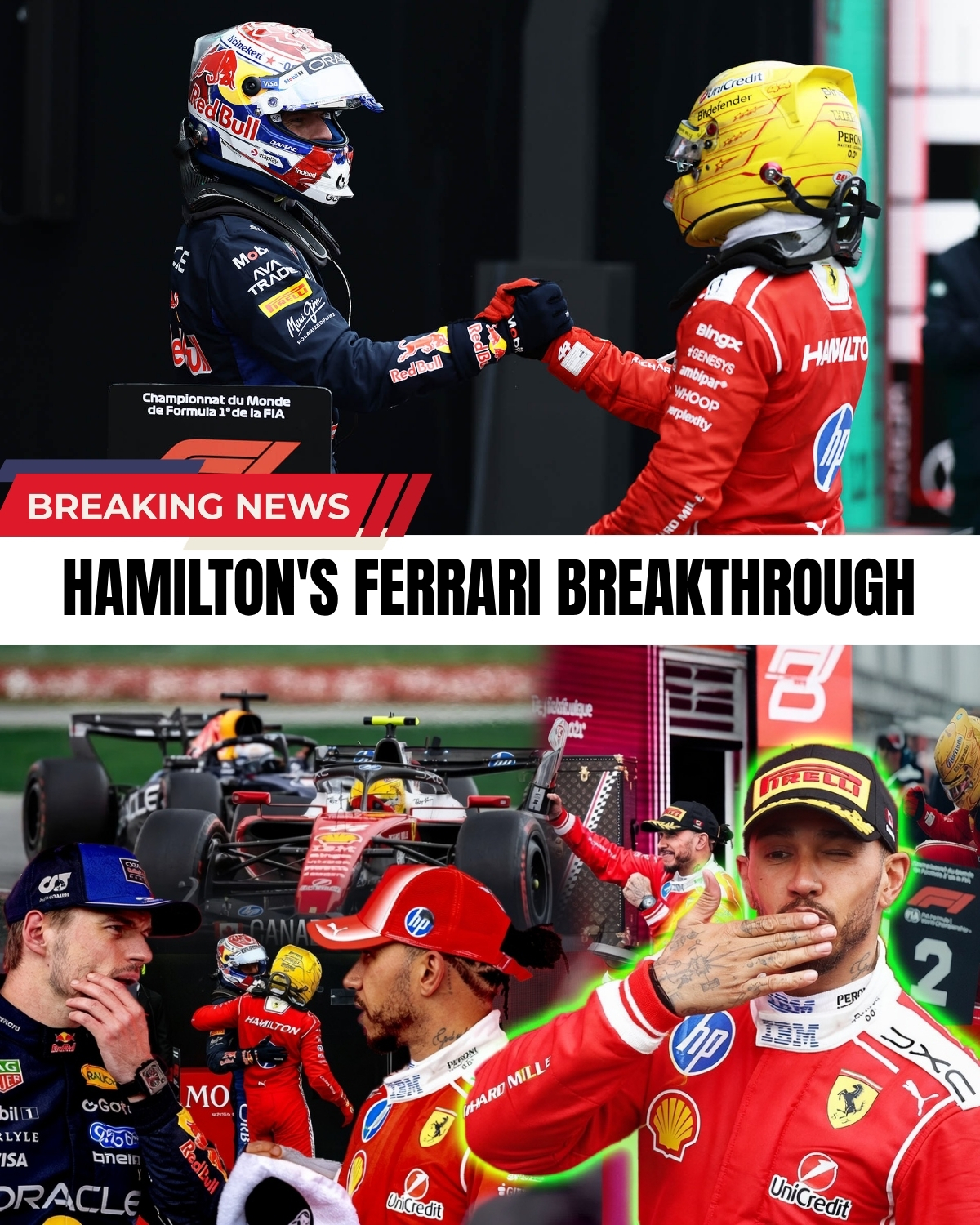 The Canadian GP just delivered the most insane race of the year! 🇨🇦 In a heart-stopping safety car restart, Lewis Hamilton pushed his car to the absolute limit in a brutal, wheel-to-wheel war against Max Verstappen to snatch a stunning victory!