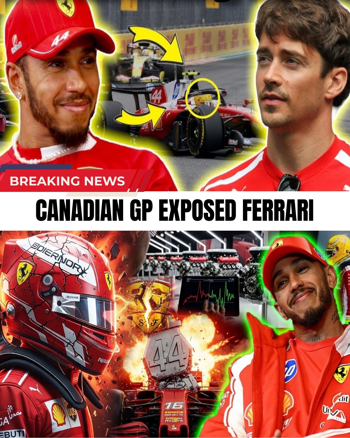 Montreal just witnessed an absolute MASTERCLASS from Lewis Hamilton to snatch a stunning victory! 🏆 But while Lewis celebrates, Ferrari is imploding! 🤯 A devastated Charles Leclerc publicly slammed his own team’s baffling strategy.