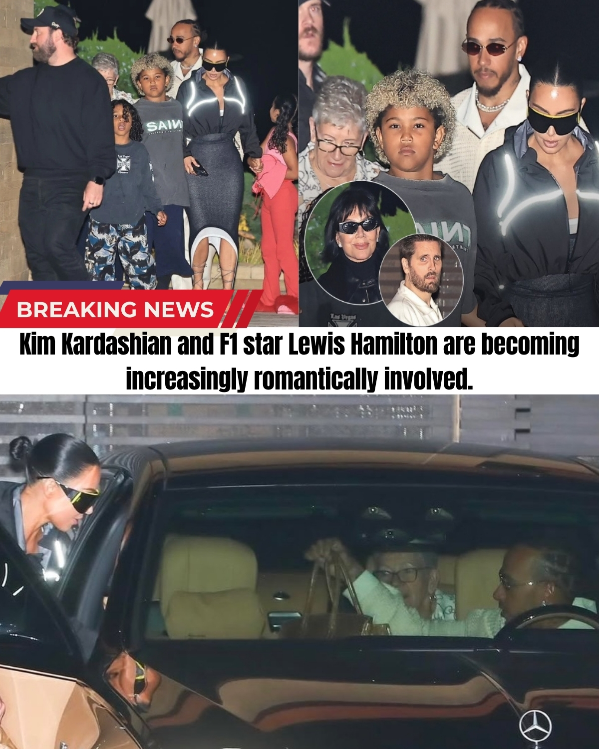 The internet is breaking! 🤯 F1 King Lewis Hamilton and Kim Kardashian just escalated their fiery romance to a whole new level! Caught on camera in LA, Lewis wasn’t just on a date—he was seen bonding with Kim’s kids while BOTH of their mothers watched!