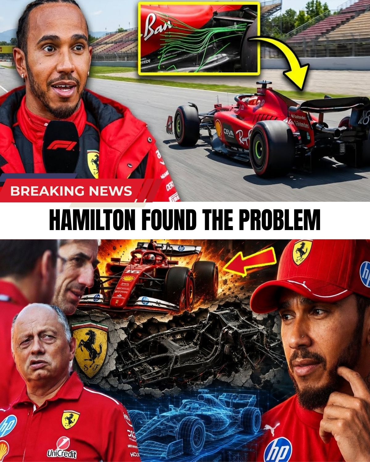 The tension at Maranello has reached a violent boiling point! ๐ฑ Ferrari is heading into the Canadian Grand Prix facing a total technical meltdown. Insiders expose that their simulator is feeding flawed data, their front wing is an aerodynamic disaster, and their power unit is shockingly losing power on the straights!