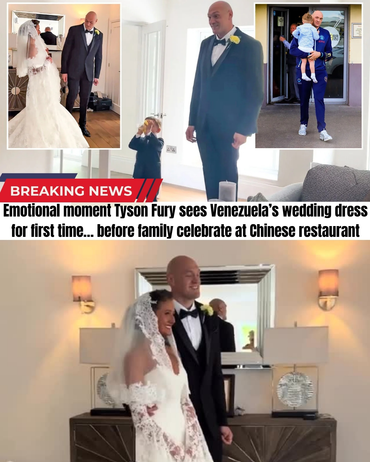 The “Gypsy King” has completely melted! 😱 A viral video just leaked showing the exact moment heavyweight icon Tyson Fury saw his 16-year-old daughter Venezuela in her wedding dress…