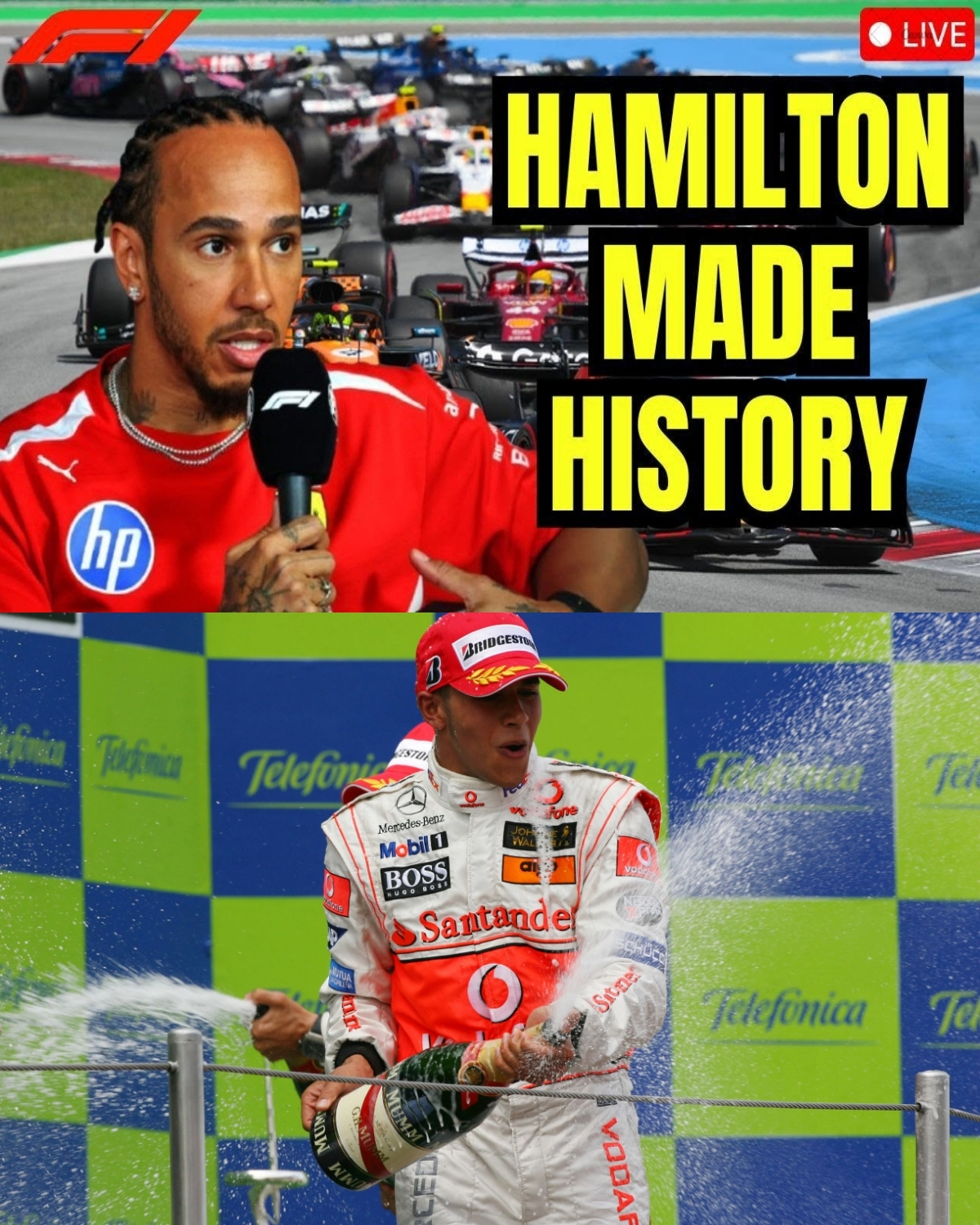 The racing world has just been flipped upside down! 💥 In a mind-blowing Grand Prix finish, Lewis Hamilton shattered a legendary 47-year-old record held by Niki Lauda since 1976!