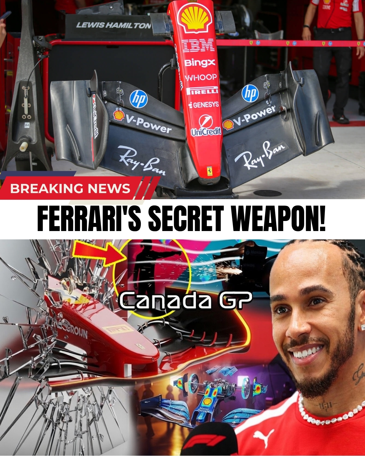Maranello is HIDING something massive! ๐คซ Ferrari just leaked a highly classified, totally radical new upgrade masterminded by Lewis Hamilton himself! ๐ฅ Montreal is the most brutal track for top speed, and Lewis is taking the biggest gamble of his season.