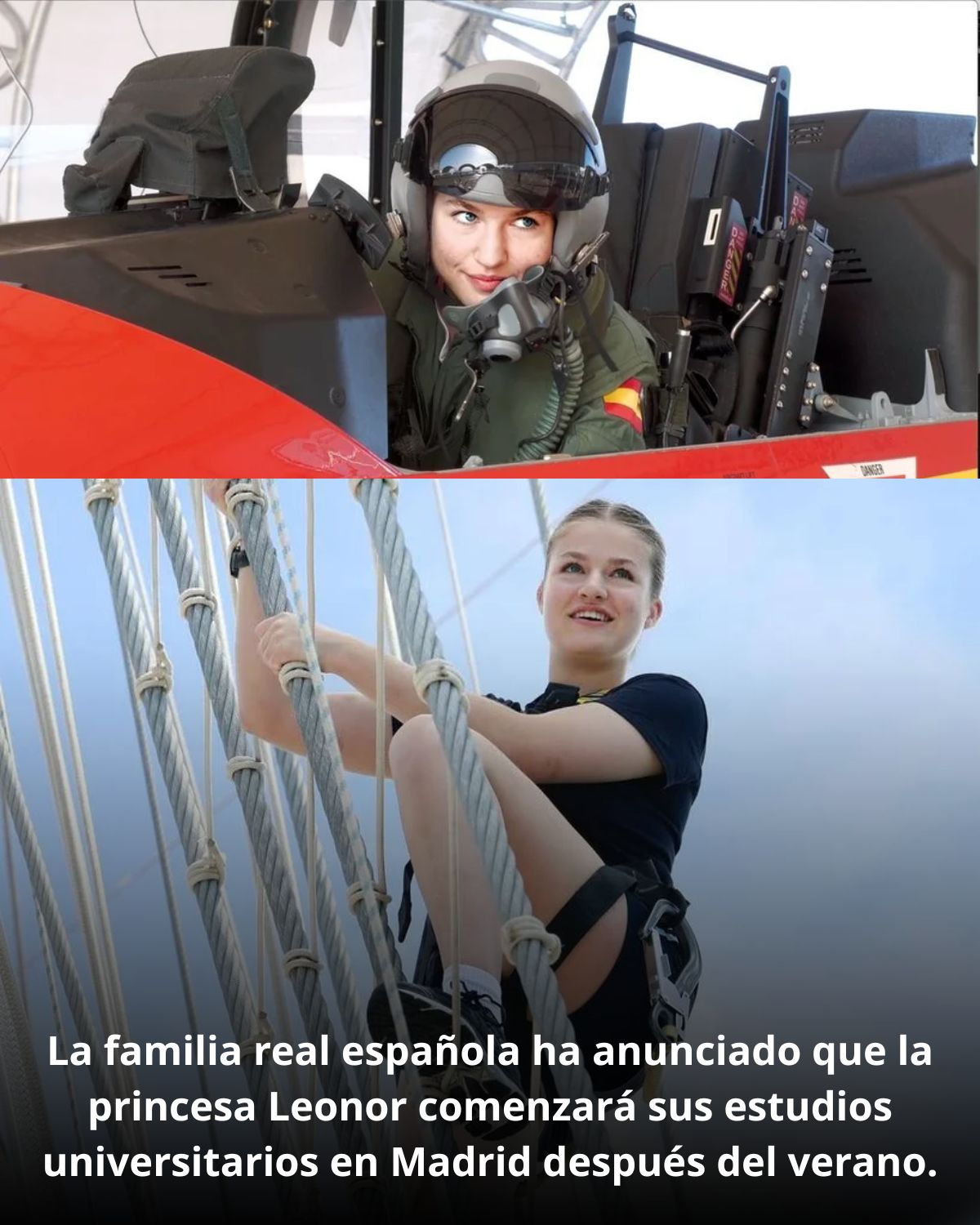 La familia real española ha anunciado que la princesa Leonor comenzará sus estudios universitarios en Madrid después del verano.