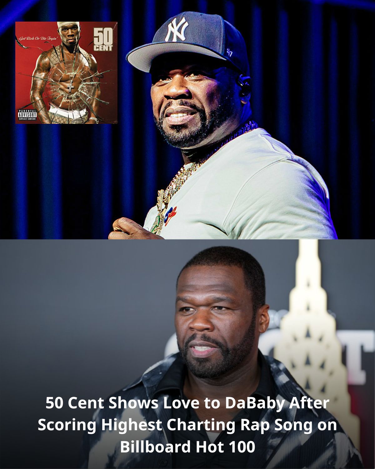 50 Cent Shows Love to DaBaby After Scoring Highest Charting Rap Song on Billboard Hot 100