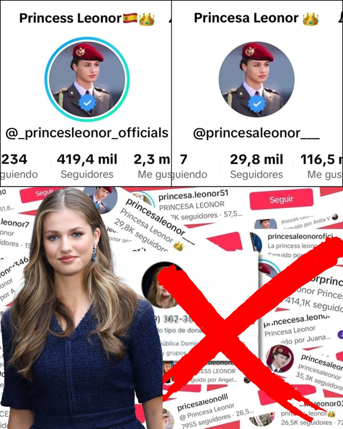 La princesa española fue suplantada.