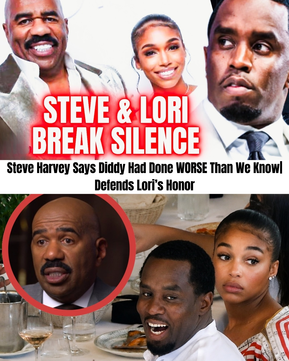 The legendary host just went nuclear on live air to defend his daughter Lori Harvey against Sean “Diddy” Combs! Forget the celebrity glitz—Steve just exposed the icy reality behind that infamous family lunch