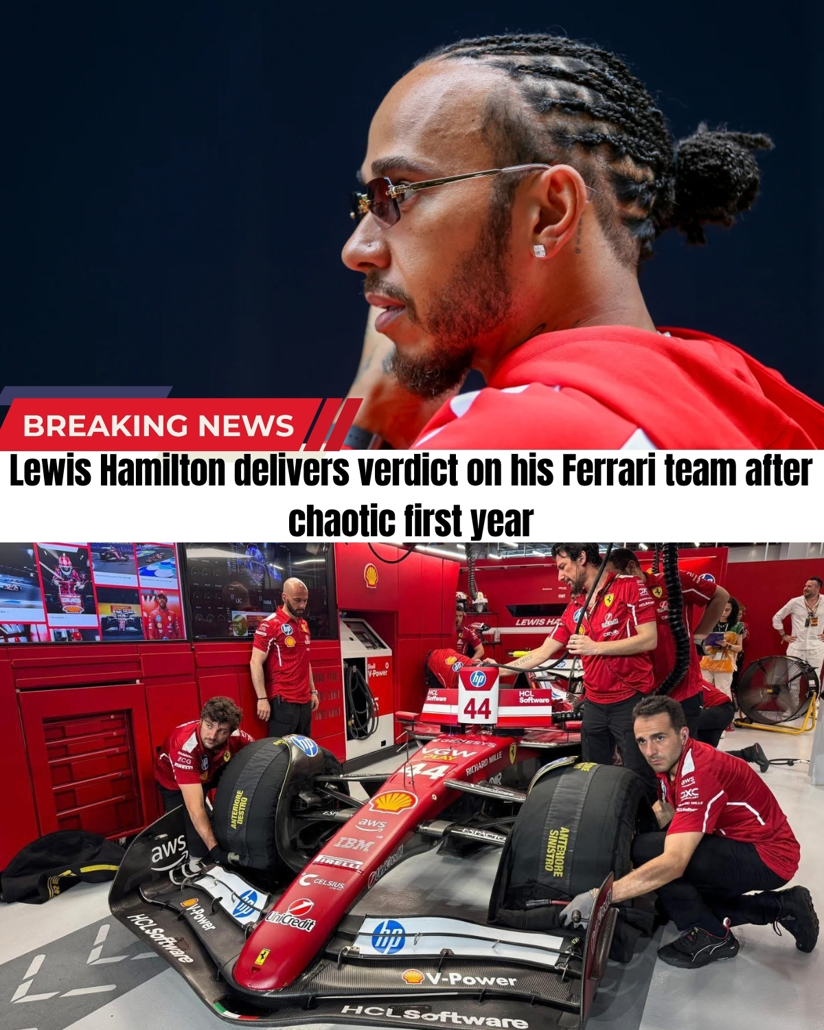 The 7-time World Champ is finally UNLEASHED! 🔴 After a brutal first season, Lewis Hamilton just dropped a massive update about his Ferrari future.