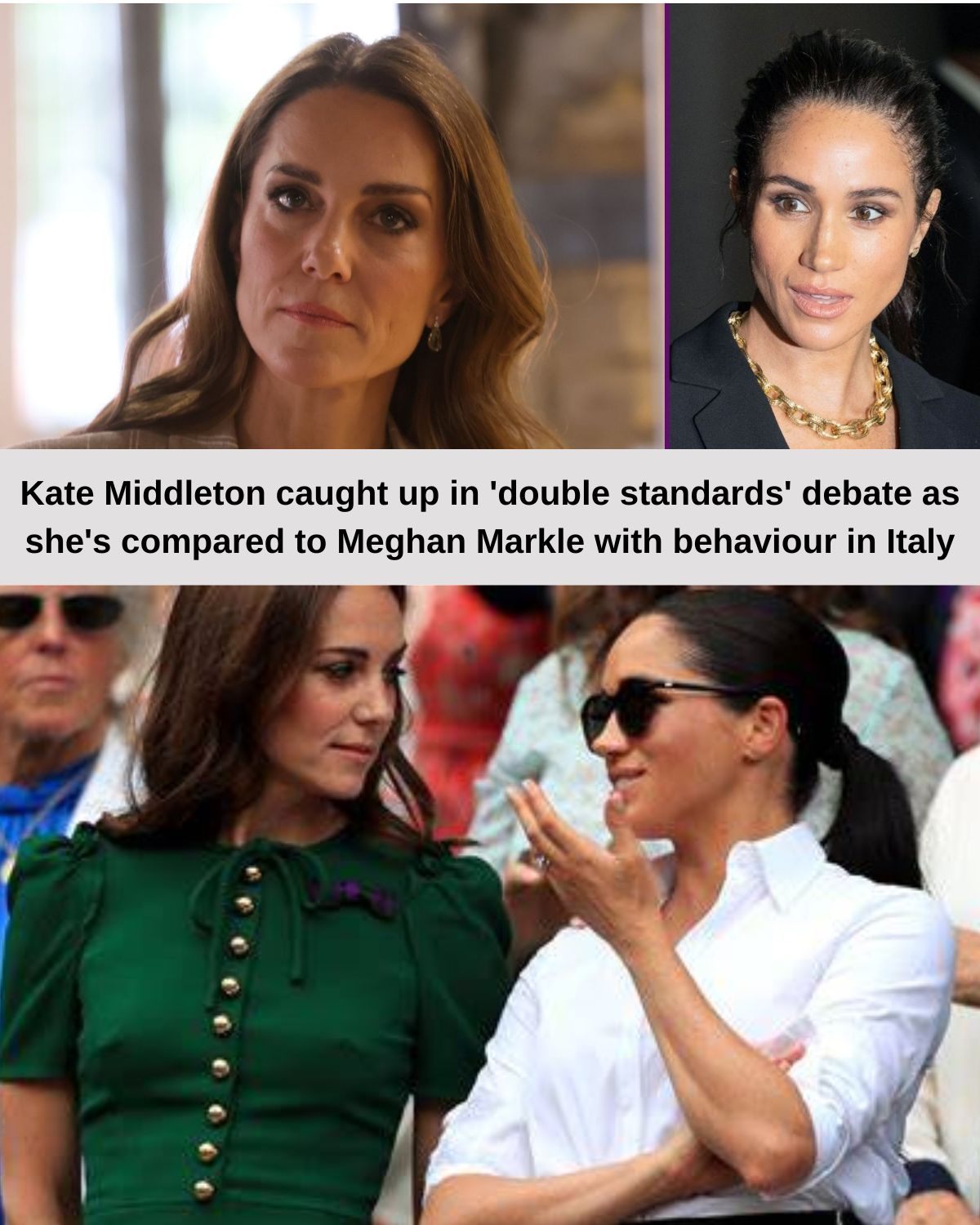 Kate Middleton caught up in ‘double standards’ debate as she’s compared to Meghan Markle with behaviour in Italy