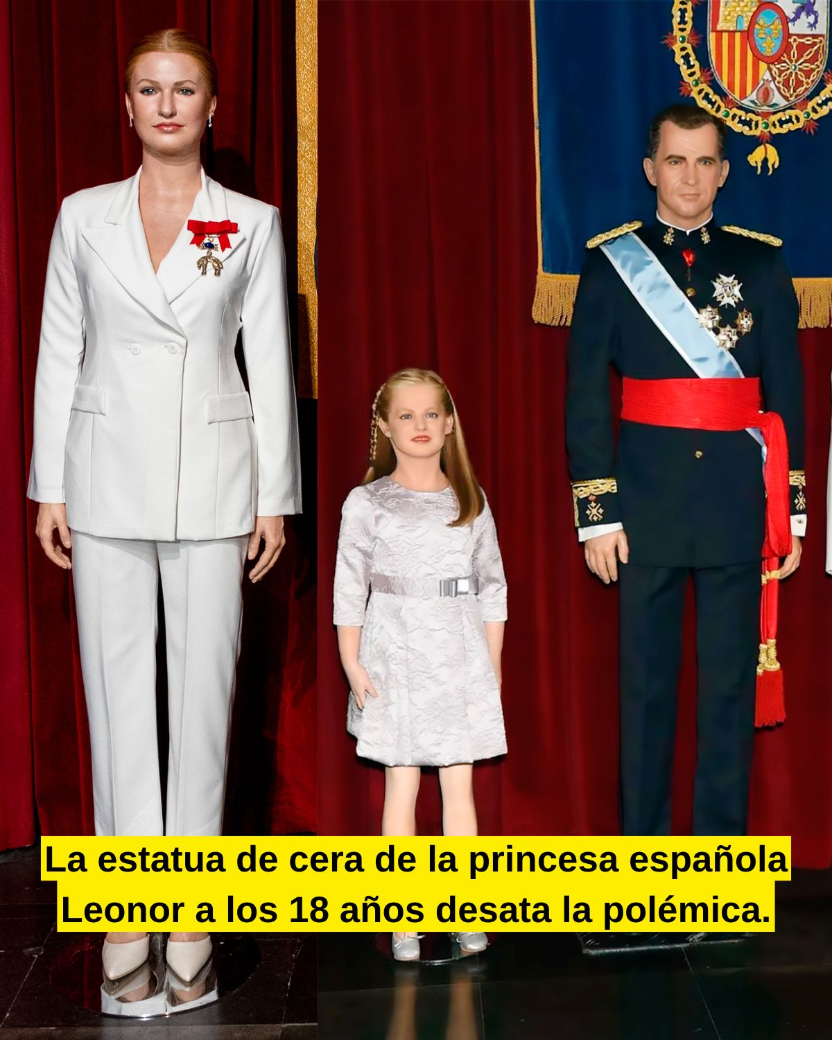 La estatua de cera de la princesa española Leonor a los 18 años desata la polémica.