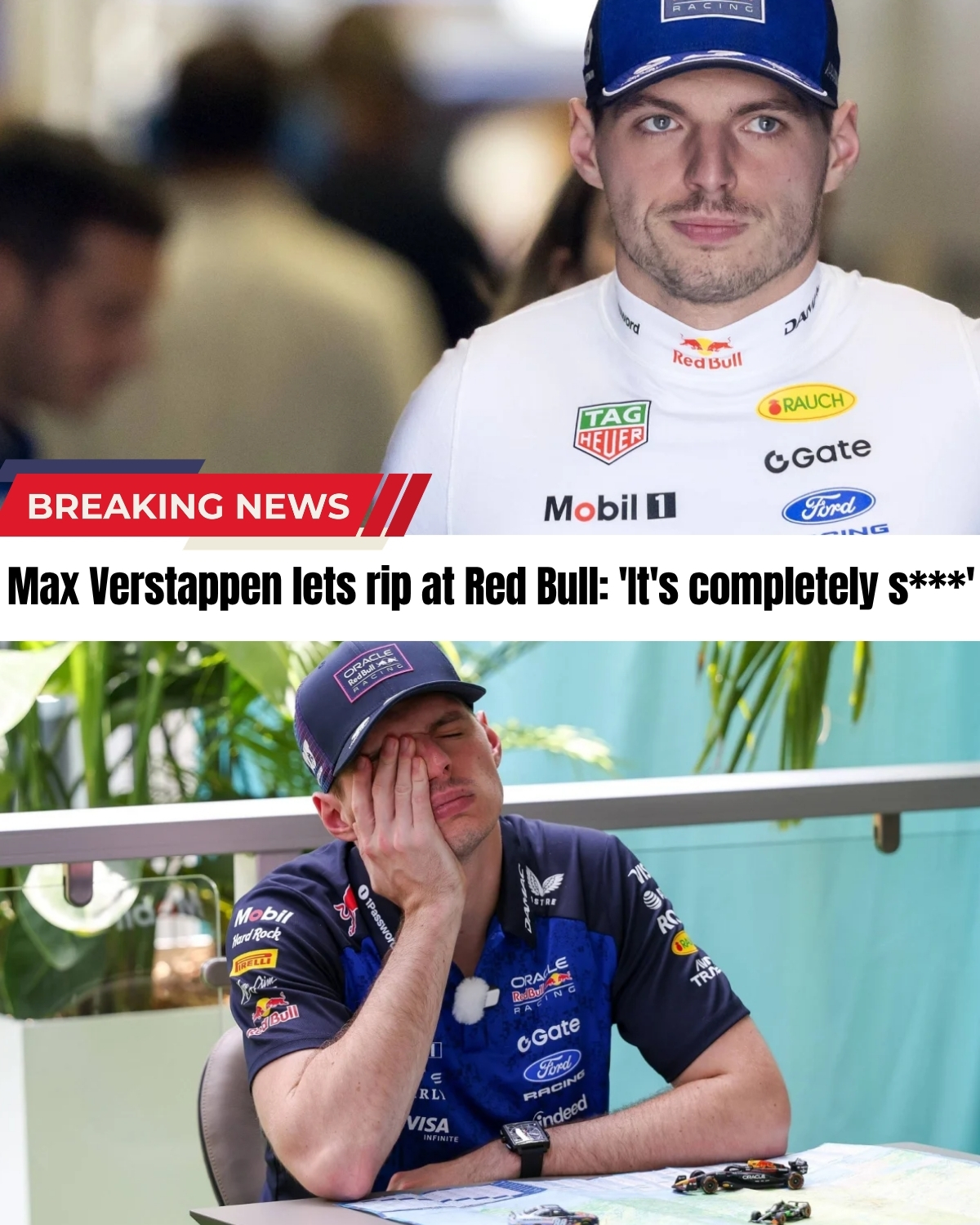 The F1 world is stunned! ๐ฑ Trapped in 6th place and outpaced by his own teammate, Max Verstappen just exploded on the Red Bull radio! ๐ The 4-time champ screamed about his speed, claiming his car felt exactly like “driving on ice!”