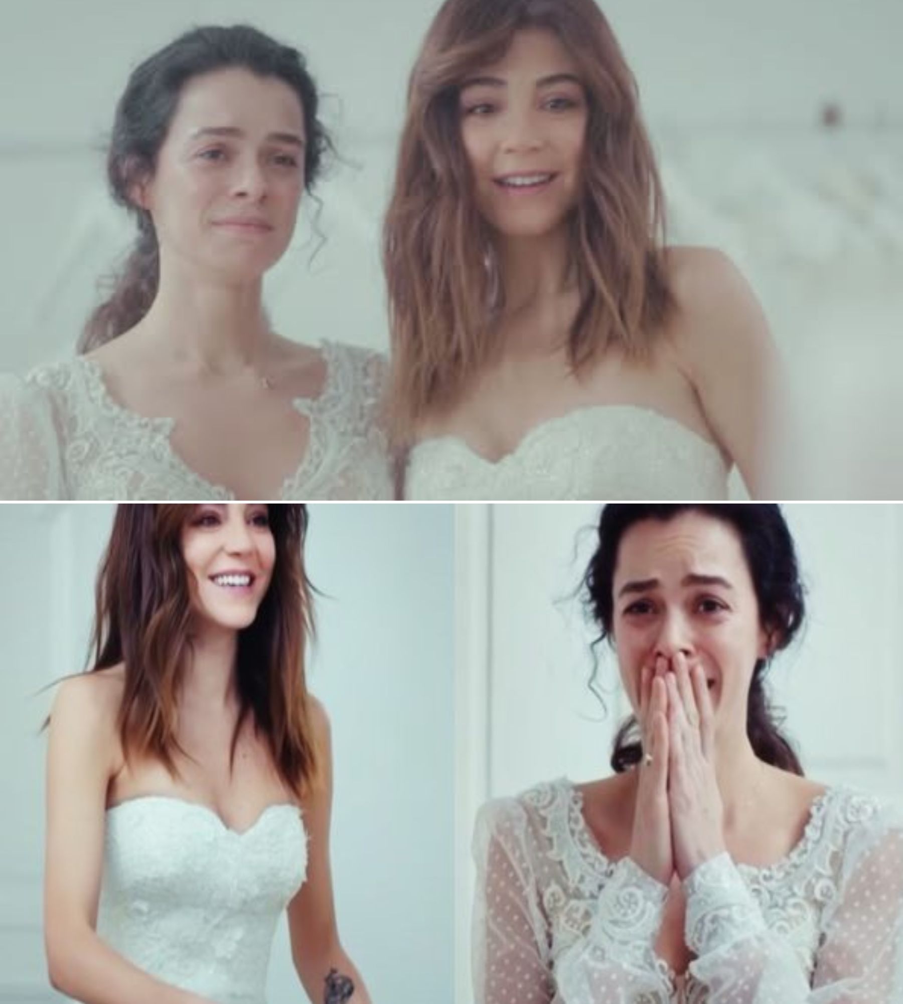 Bahar e Ceyda scoppiano in lacrime davanti agli abiti da sposa: il momento più emozionante del finale