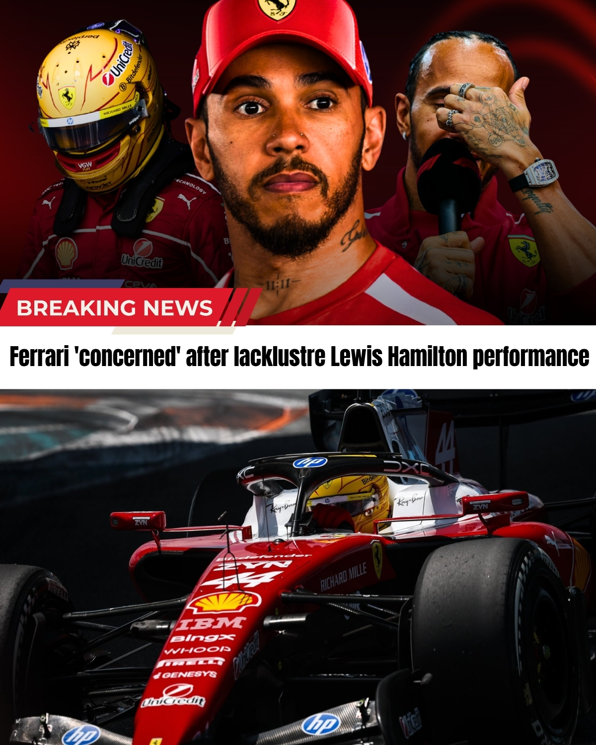 The F1 paddock is laughing! ๐ฑ Ferrari brought 11 massive upgrades to Miami, but they just “slipped behind” their rivals. ๐ Experts say McLaren and Mercedes aren’t even SCARED anymore! ๐ While Lewis Hamilton struggles to match Leclerc’s pace, a shocking revelation from Karun Chandhok suggests thereโs a “deep concern” brewing in Maranello.