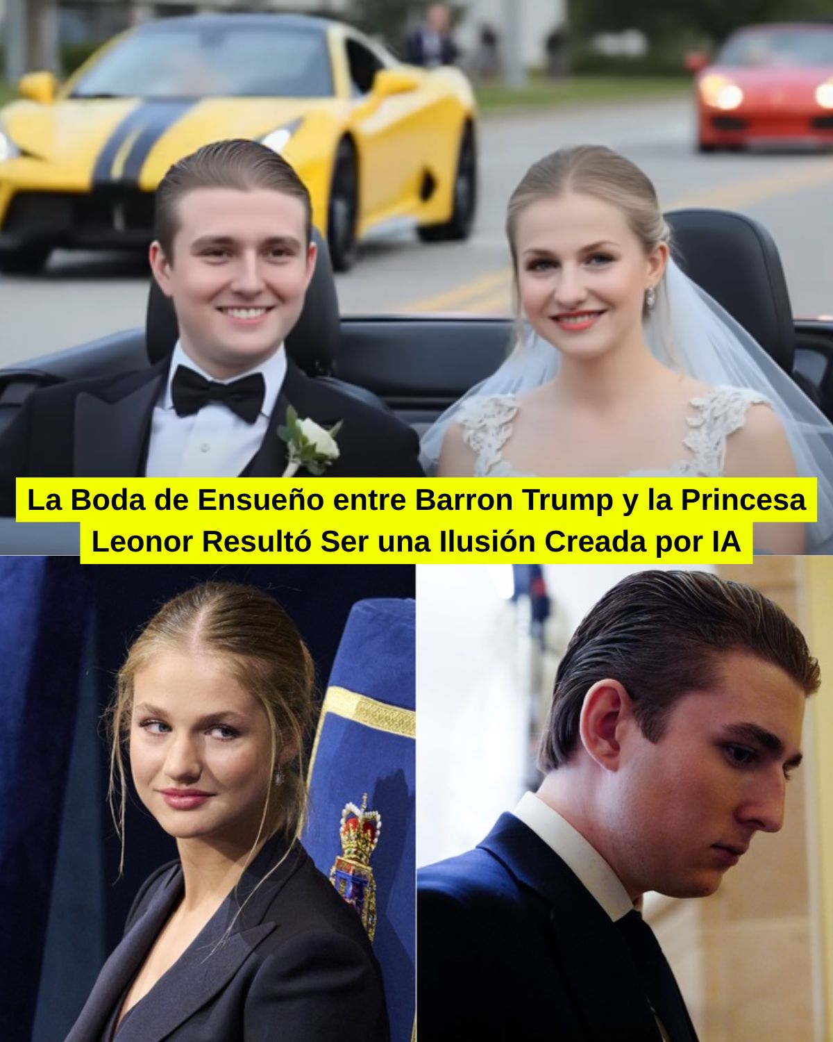ยฟโLa Gran Mentira Realโ? La Boda de Ensueรฑo entre Barron Trump y la Princesa Leonor Resultรณ Ser una Ilusiรณn Creada por IA