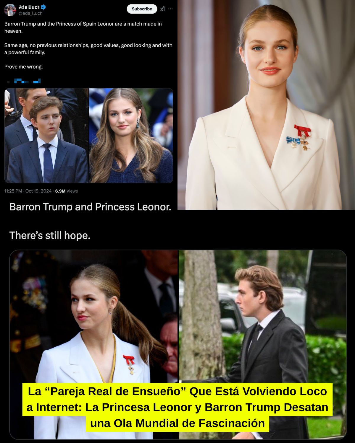La โPareja Real de Ensueรฑoโ Que Estรก Volviendo Loco a Internet: La Princesa Leonor y Barron Trump Desatan una Ola Mundial de Fascinaciรณn