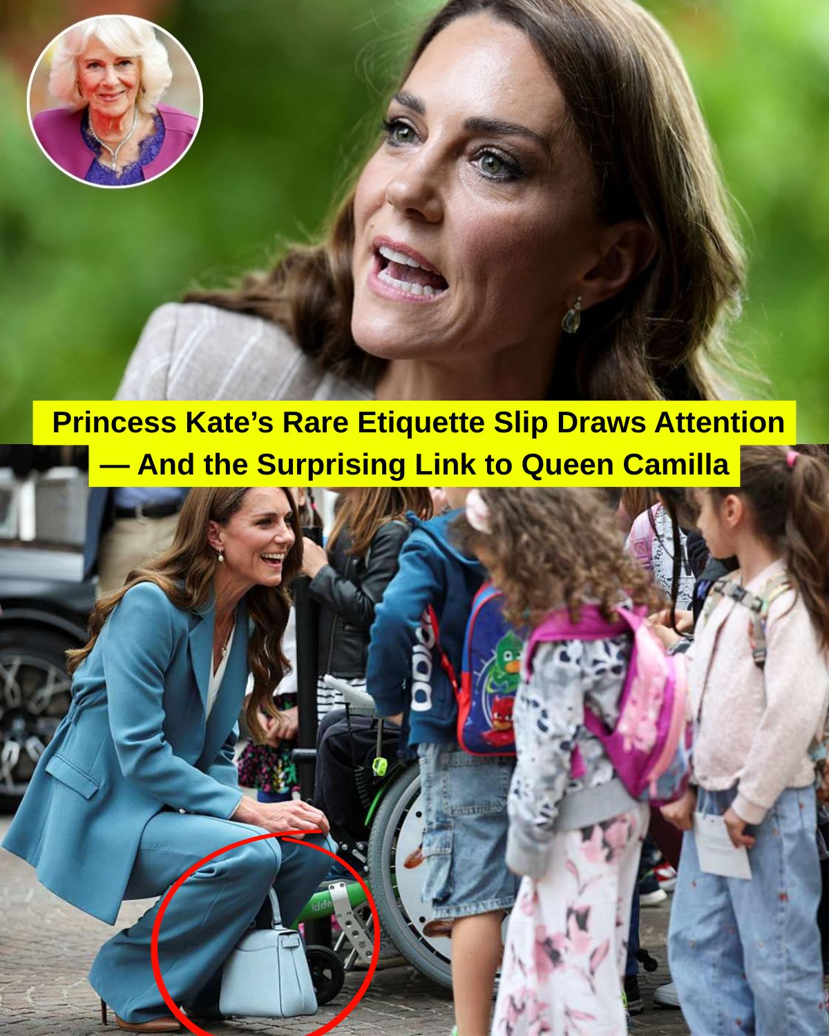 โOne Small Gesture Sparked a Royal Stormโ: Princess Kateโs Rare Etiquette Slip Draws Attention โ And the Surprising Link to Queen Camilla