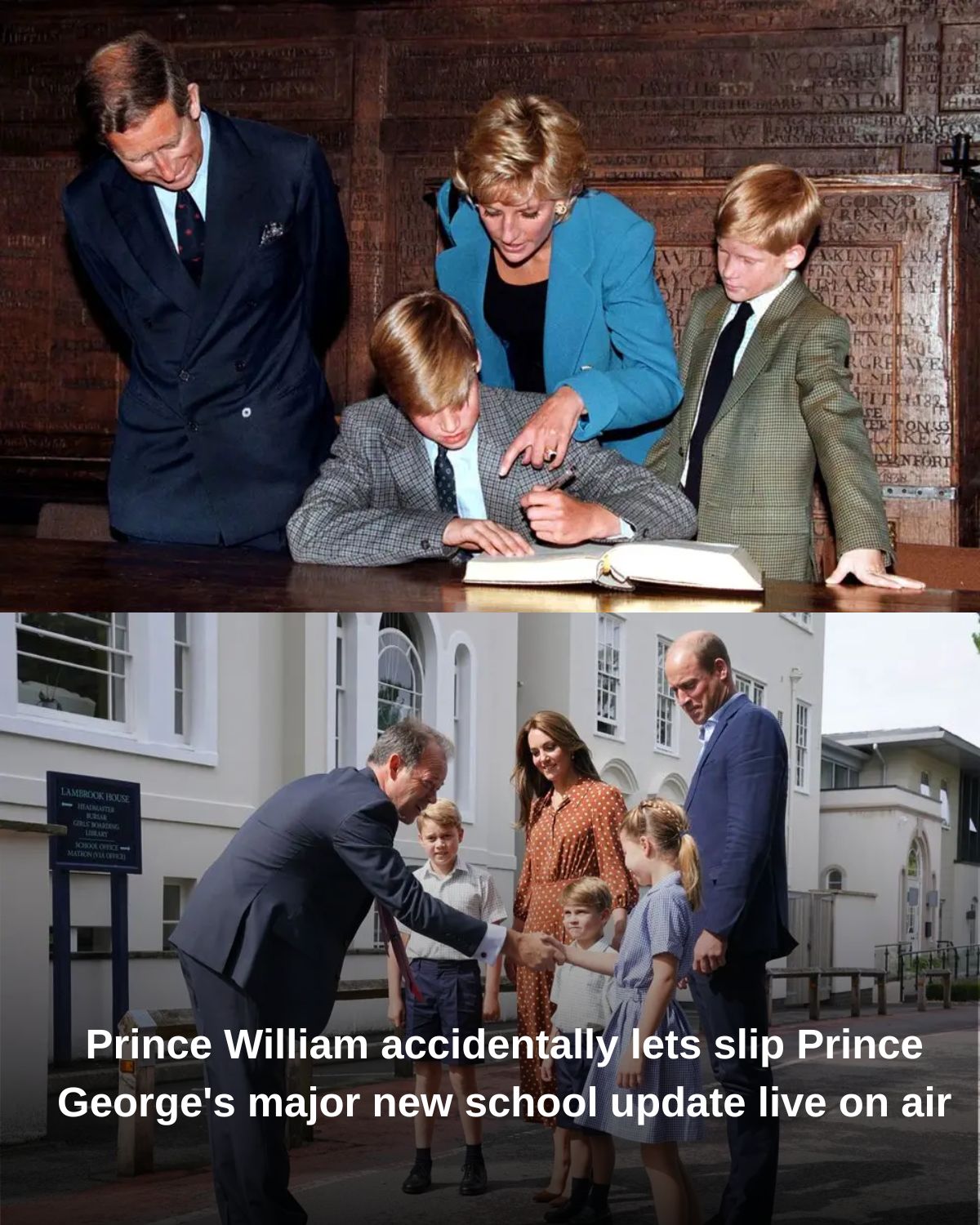 Prince William accidentally lets slip Prince George’s major new school update live on air