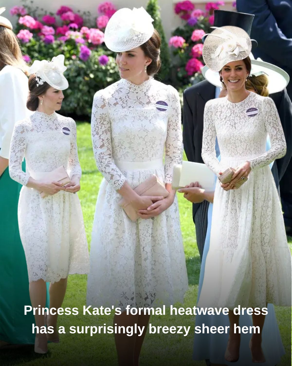 Princess Kate’s formal heatwave dress has a surprisingly breezy sheer hem