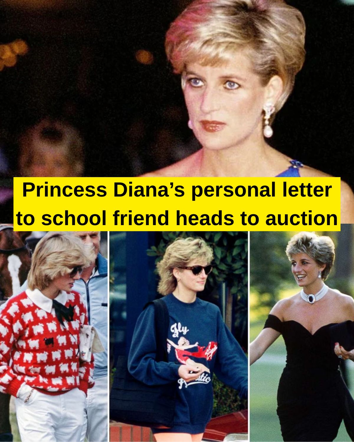 Princess Diana’s personal letter to school friend heads to auction