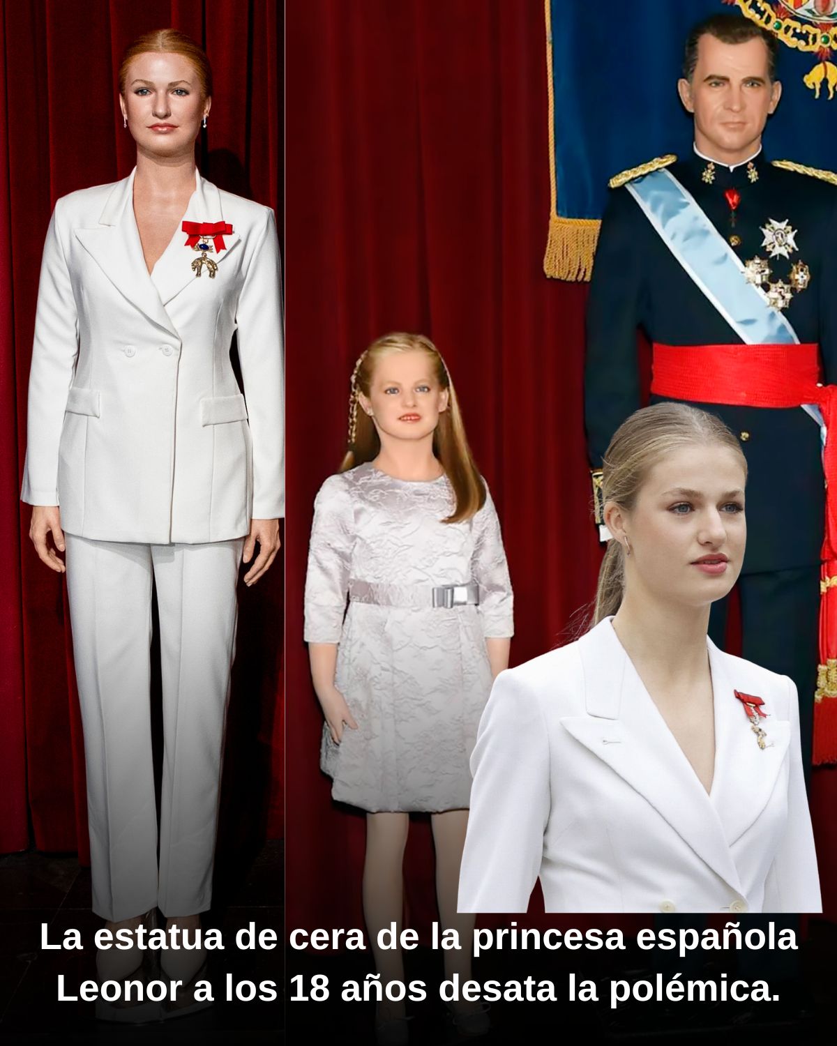 La estatua de cera de la princesa española Leonor a los 18 años desata la polémica.