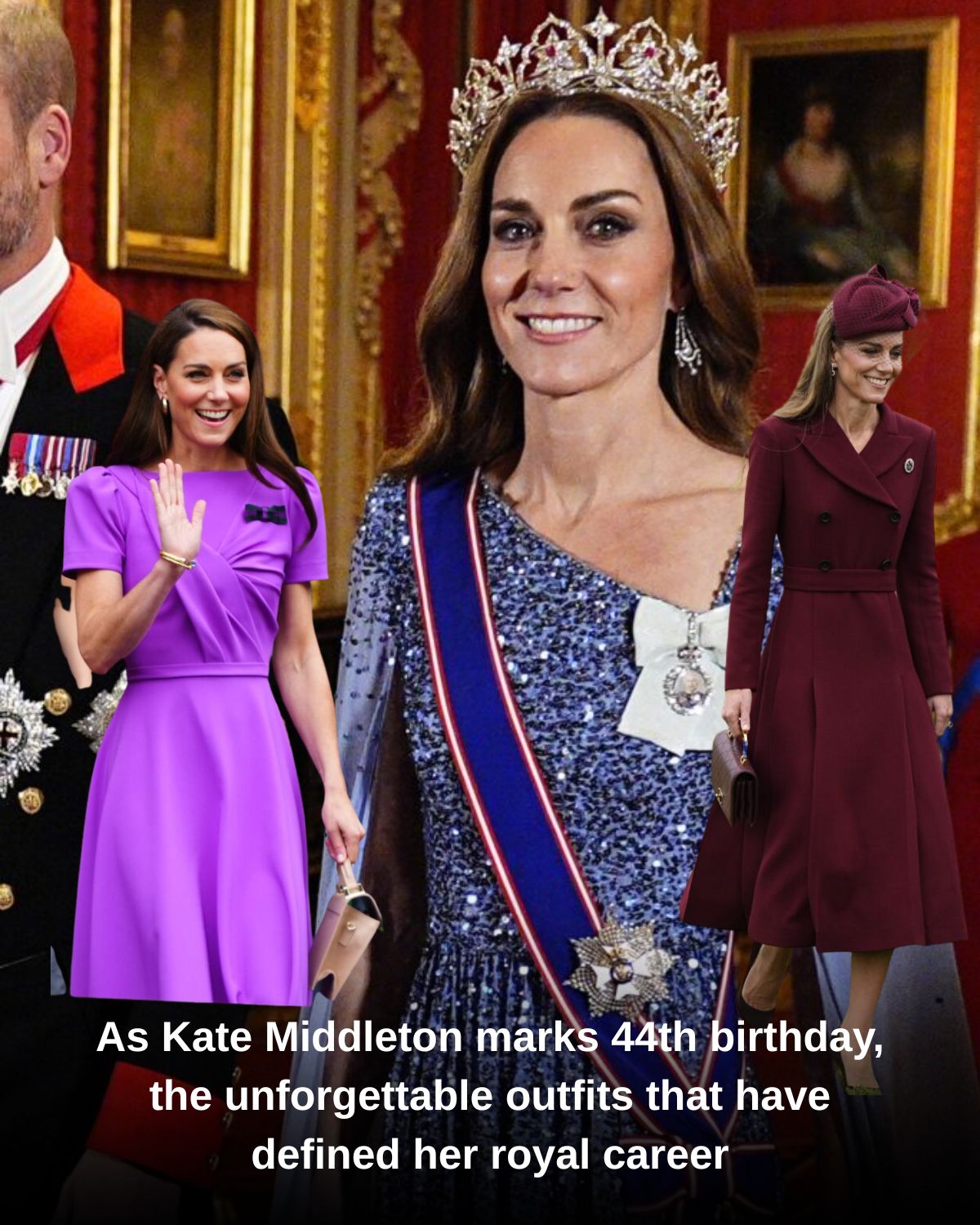 As Kate Middleton marks 44th birthday, the unforgettable outfits that have defined her royal career