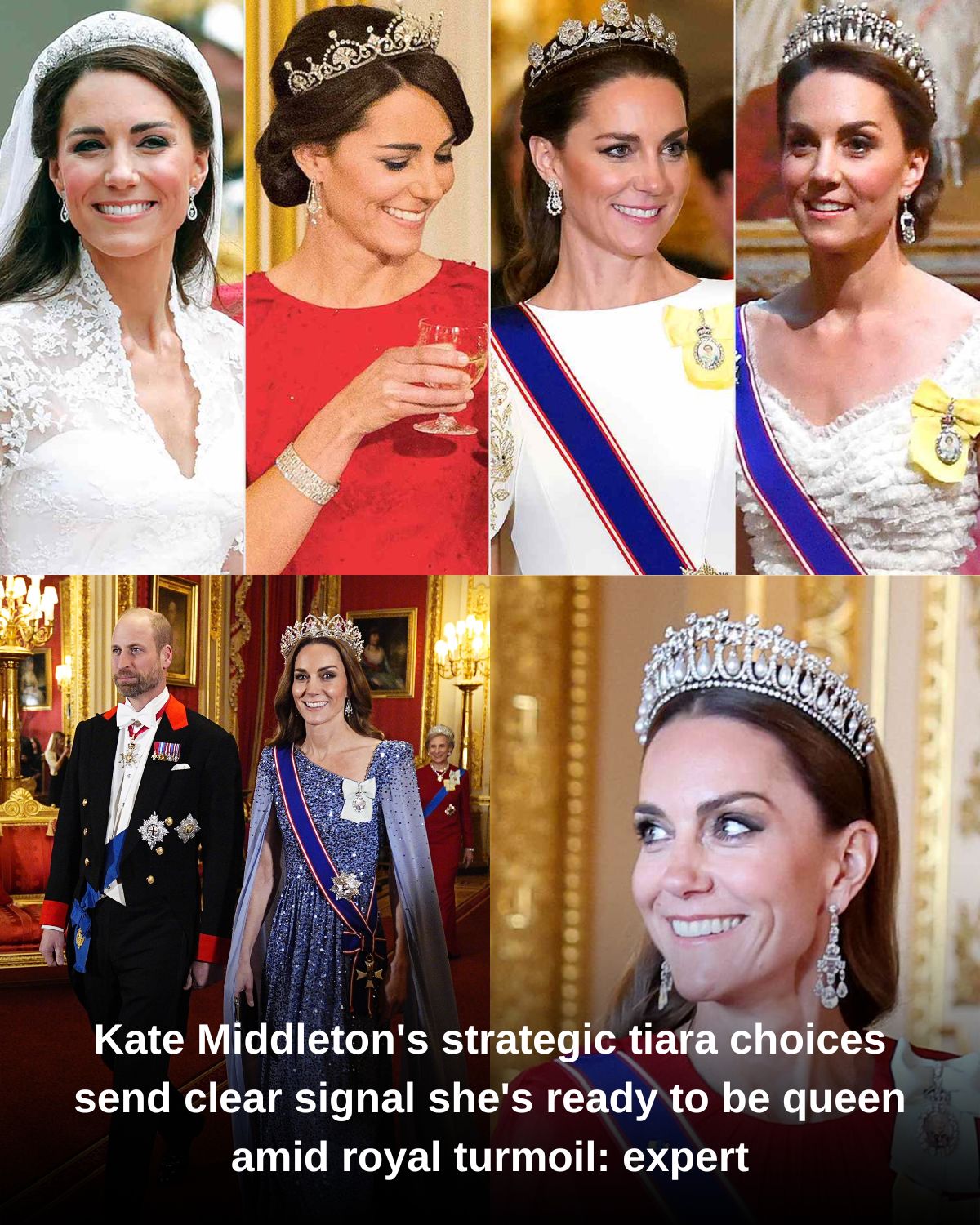 Kate Middleton’s strategic tiara choices send clear signal she’s ready to be queen amid royal turmoil: expert