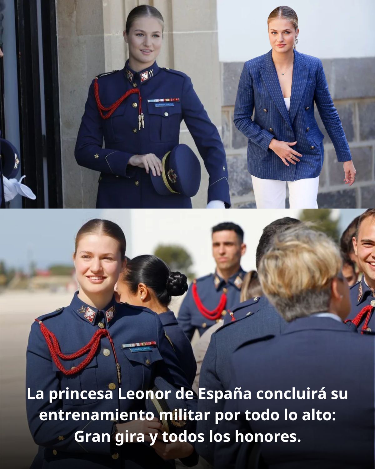 La princesa Leonor de España concluirá su entrenamiento militar por todo lo alto: Gran gira y todos los honores.