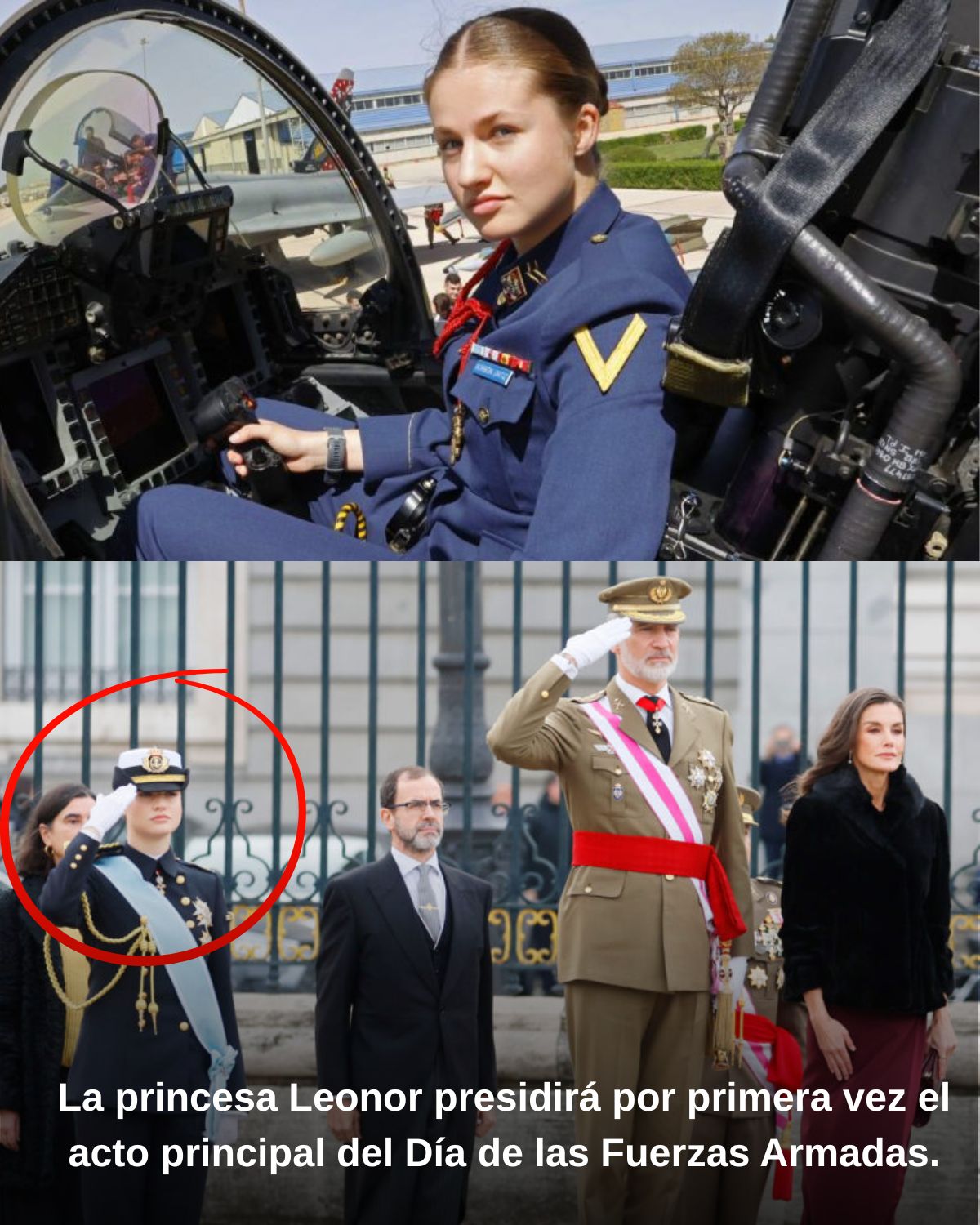 La princesa Leonor presidirá por primera vez el acto principal del Día de las Fuerzas Armadas.