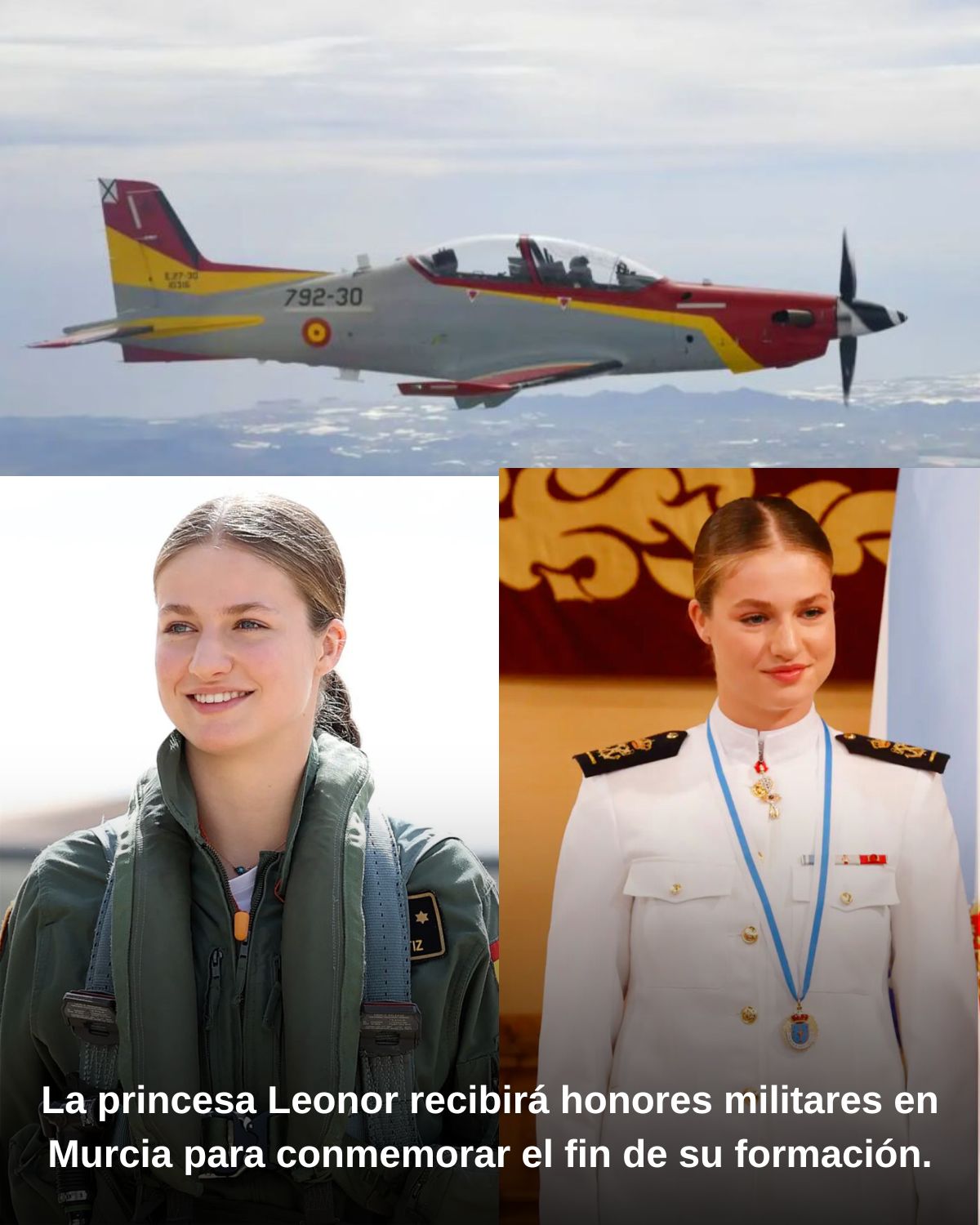 La princesa Leonor recibirá honores militares en Murcia para conmemorar el fin de su formación.