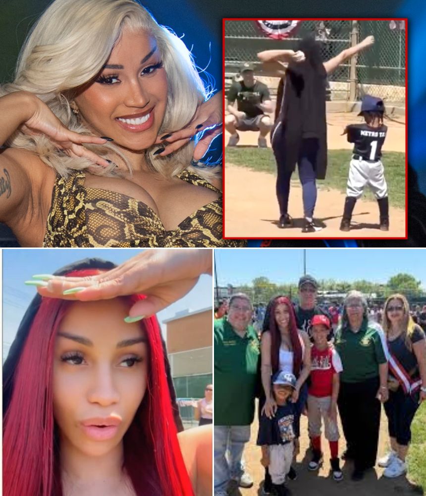 Cardi B Supports Son Wave at Baseball Game Pitch, You Can’t F With Me!!!