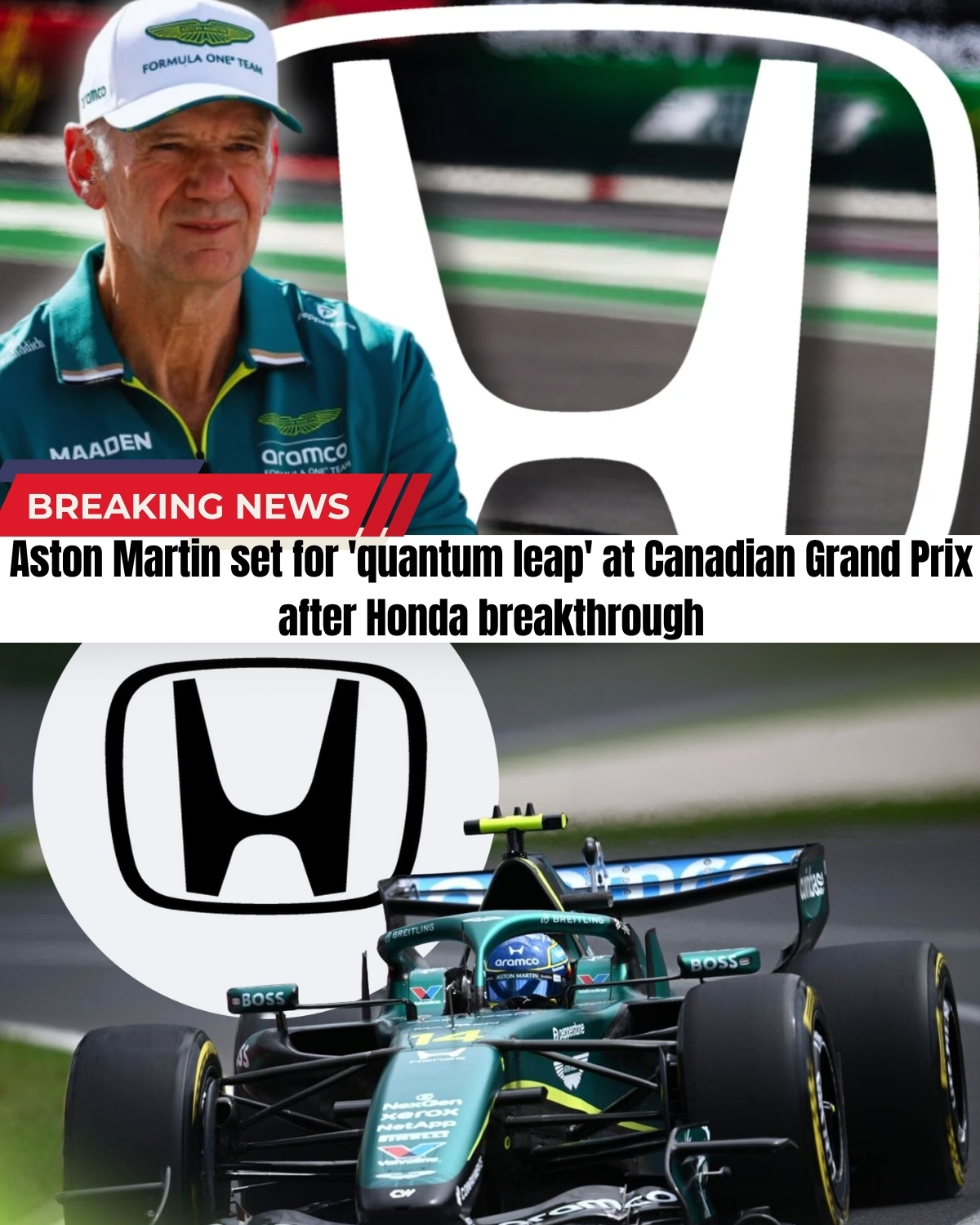 Aston Martin’s 2026 nightmare is hitting a breaking point! 📉 Tied for DEAD LAST, the billionaire squad has left Adrian Newey totally deflated. 🤫 But a leaked report from Sakura just exposed an insane dyno miracle that will completely change the Montreal grid!