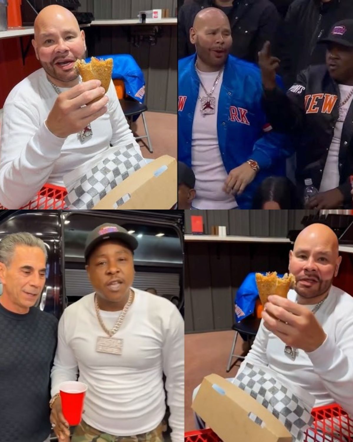 Fat Joe And Jadakiss Celebrate Knicks’ 3-0 Lead With Philly Cheesesteaks In Viral Postgame Moment