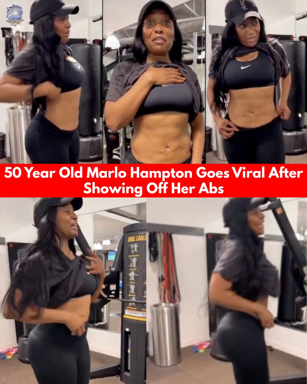 MARLO HAMPTON SHOCKS FANS WITH SWEAT-DRENCHED WORKOUT TRANSFORMATION