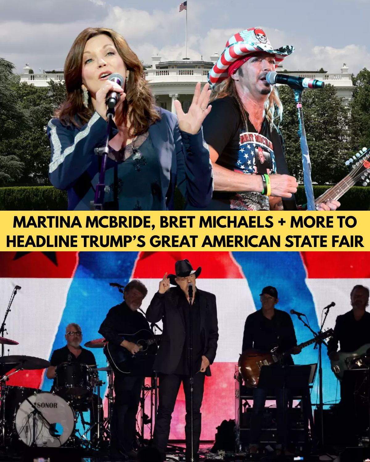 Fans Are Shocked After Martina McBride, Bret Michaels & Vanilla Ice Were Announced for Trump’s “Great American State Fair”