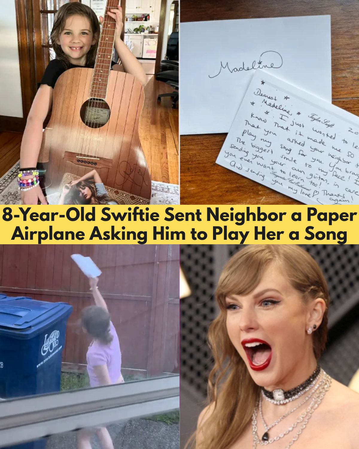 Taylor Swift Secretly Got Involved After an 8-Year-Old’s Paper Airplane Song Request Went Viral