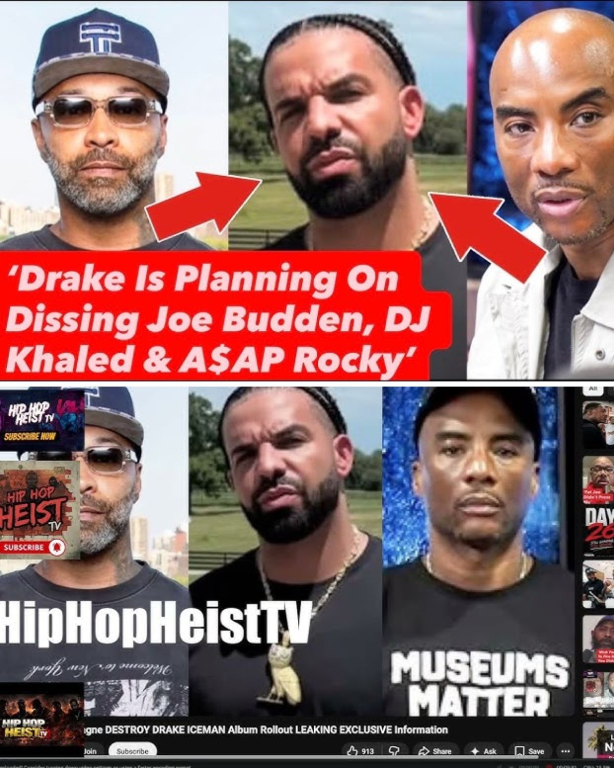 Joe Budden & Charlamagne DESTROY DRAKE ICEMAN Album Rollout LEAKING EXCLUSIVE Information