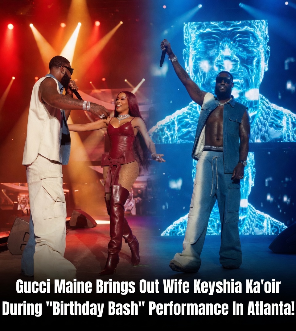Gucci Mane brought out his wife, Keyshia Ka’oir, during his “Birthday Bash” performance in Atlanta! ๐ค