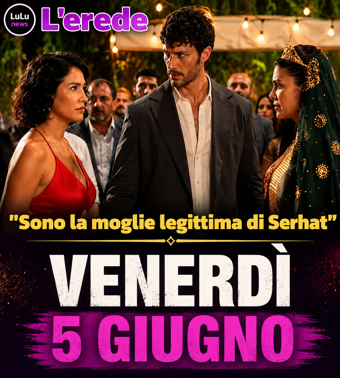 L’erede anticipazioni Venerdì 5 Giugno: Melek arriva al matrimonio di suo marito e Yildiz la minaccia.