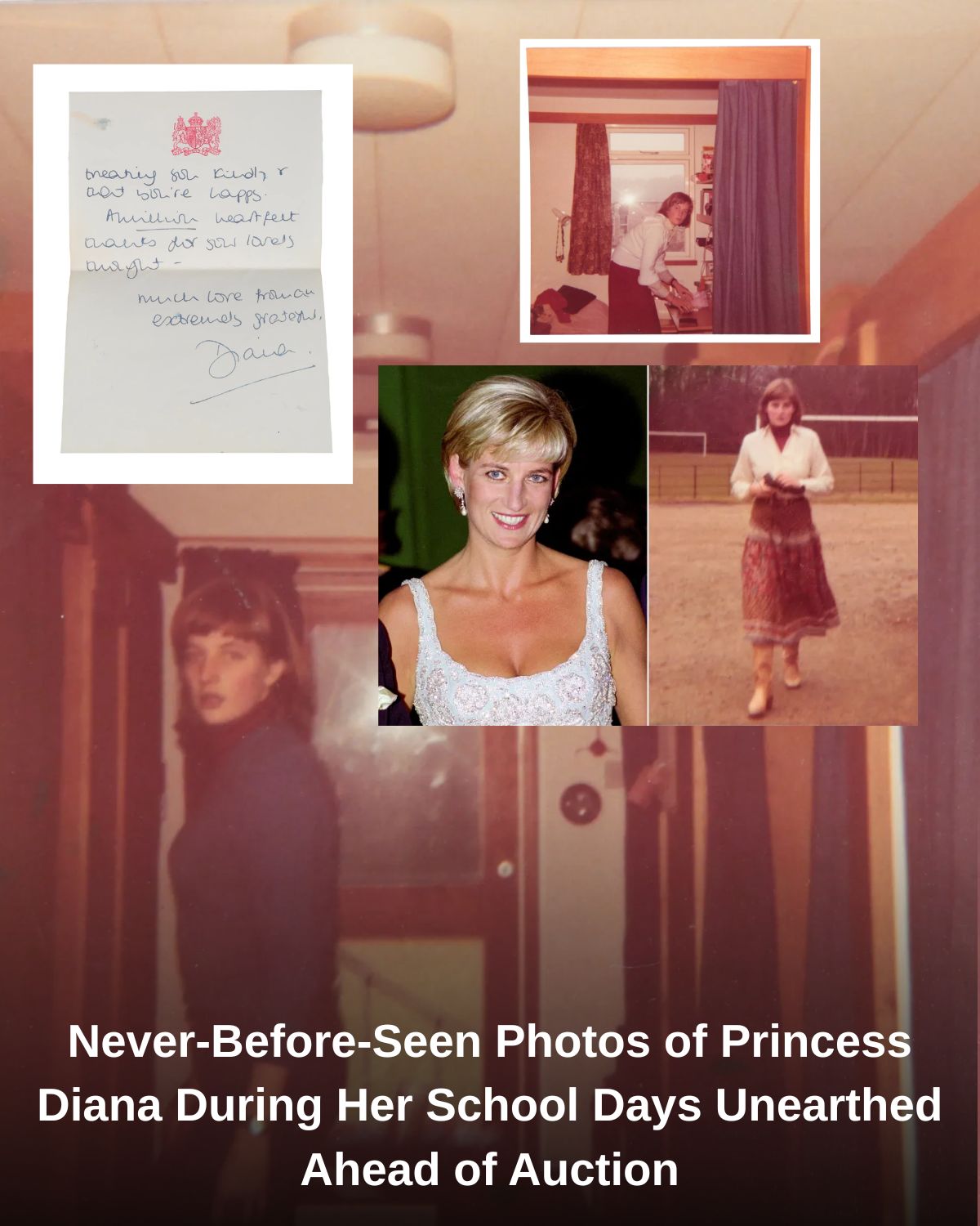 Never-Before-Seen Photos of Princess Diana During Her School Days Unearthed Ahead of Auction