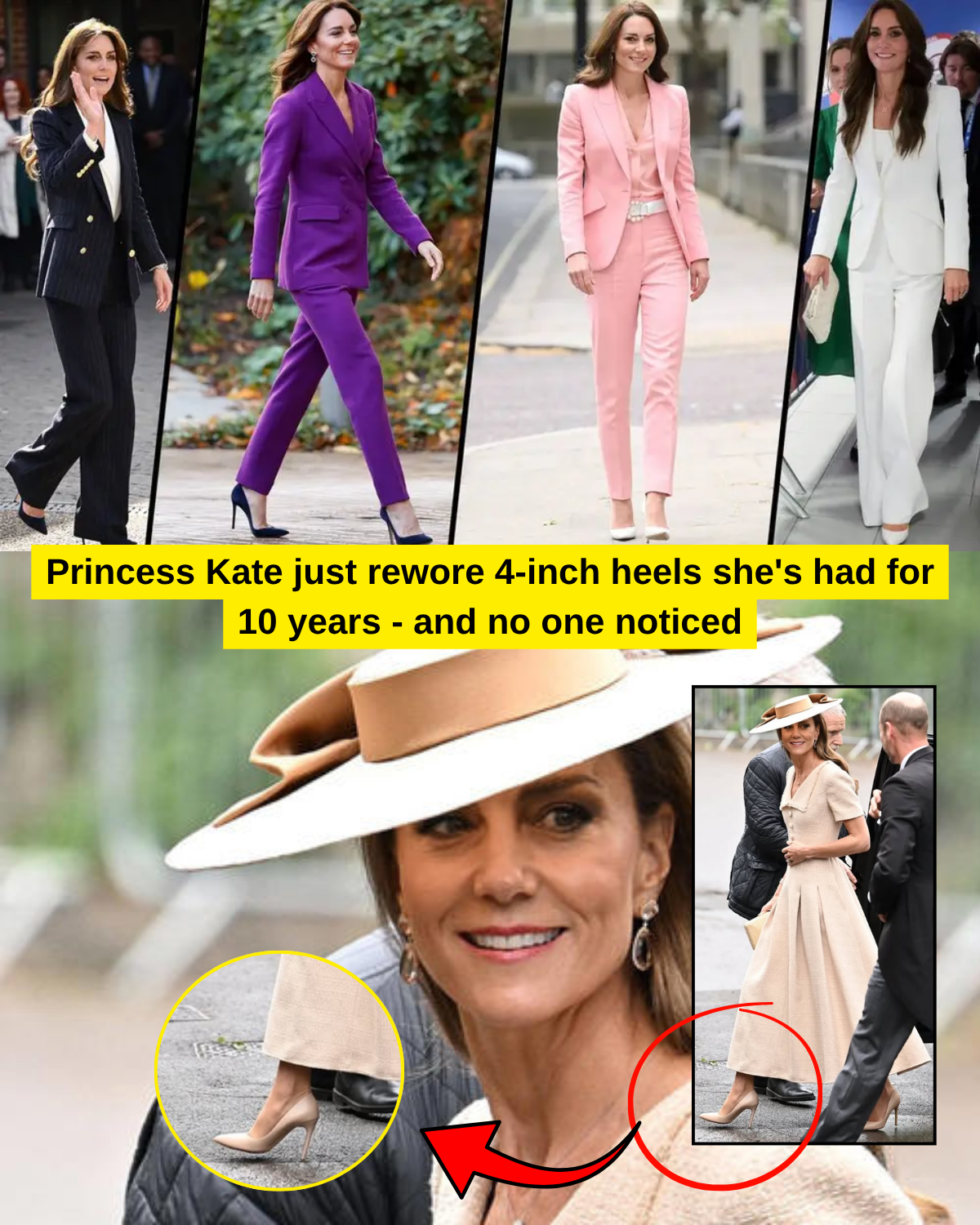 Princess Kate just rewore 4-inch heels she's had for 10 years - and no one noticed