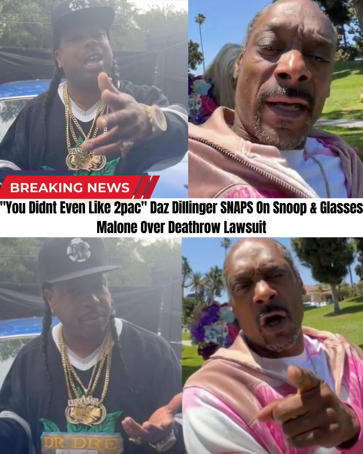 Is the legendary rap empire crumbling from within? 🎤 A shocking, unfiltered video has just shattered the hip-hop community after Daz Dillinger completely spazzes on Snoop Dogg and Glasses Malone over a toxic paperwork lawsuit! 📜🔥 Daz dropped a massive bombshell, claiming Snoop secretly hated Tupac and left his own crew trapped in legal ruins while escaping with the money!