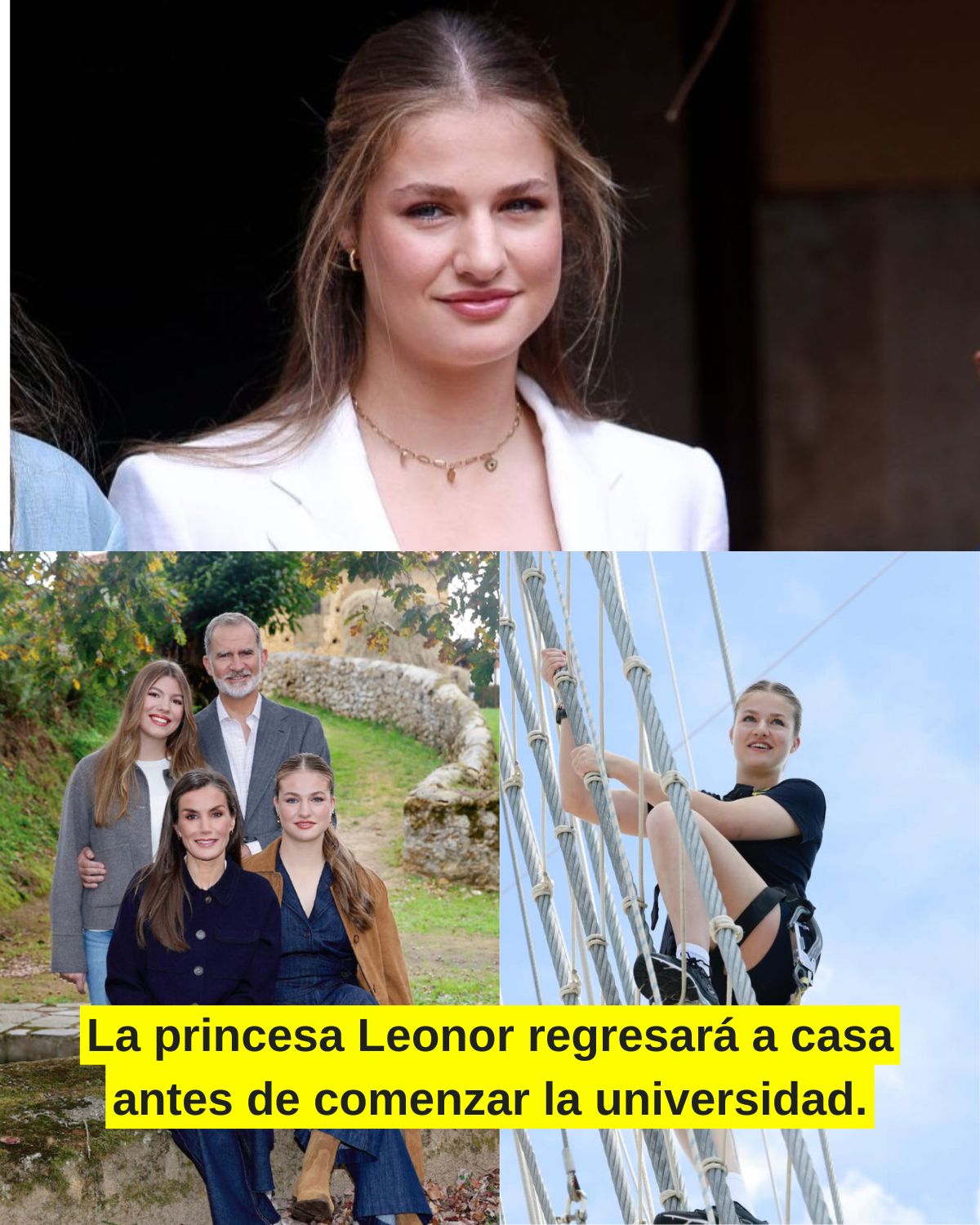 La princesa Leonor regresará a casa antes de comenzar la universidad.