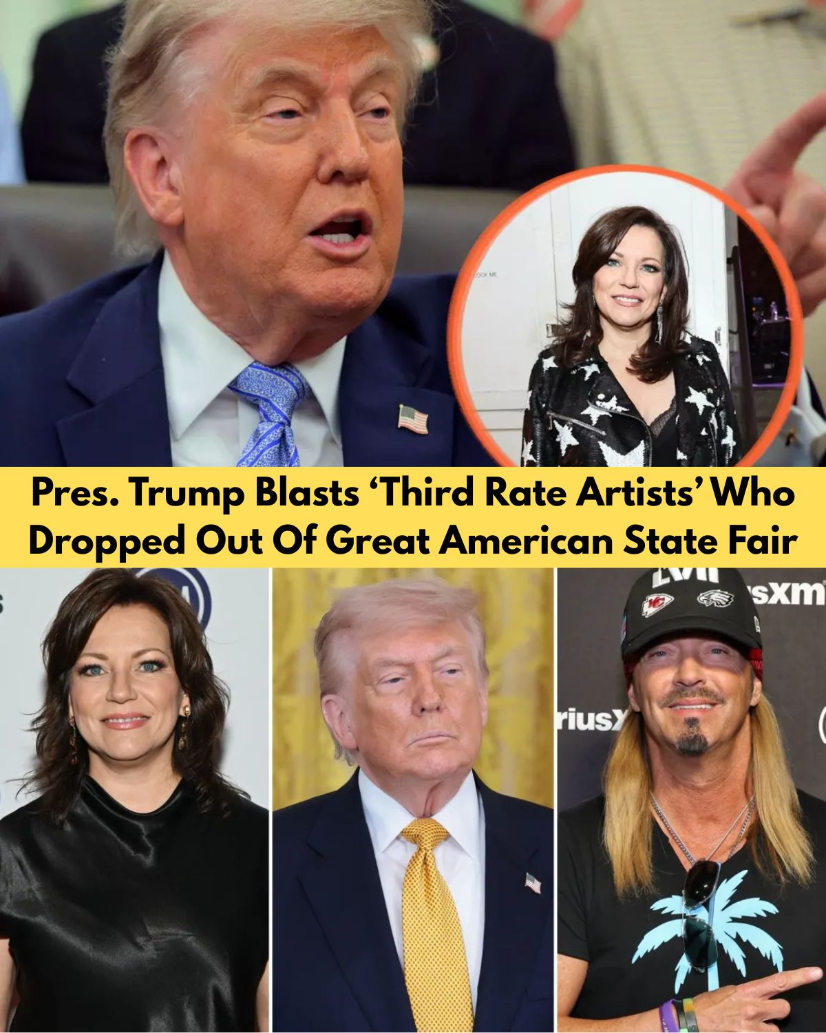Donald Trump GOES OFF on “Third Rate Artists” After Major Stars Suddenly Drop Out of His Great American State Fair