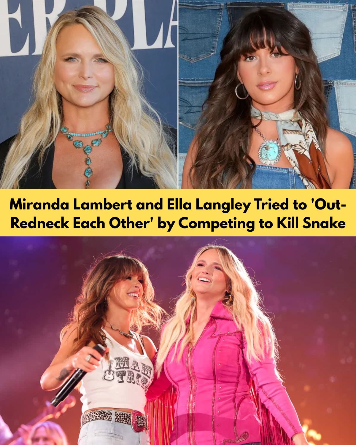 Miranda Lambert and Ella Langley's Snake-Hunting Story Has Country Fans Laughing: “We Were Trying to Out-Redneck Each Other”